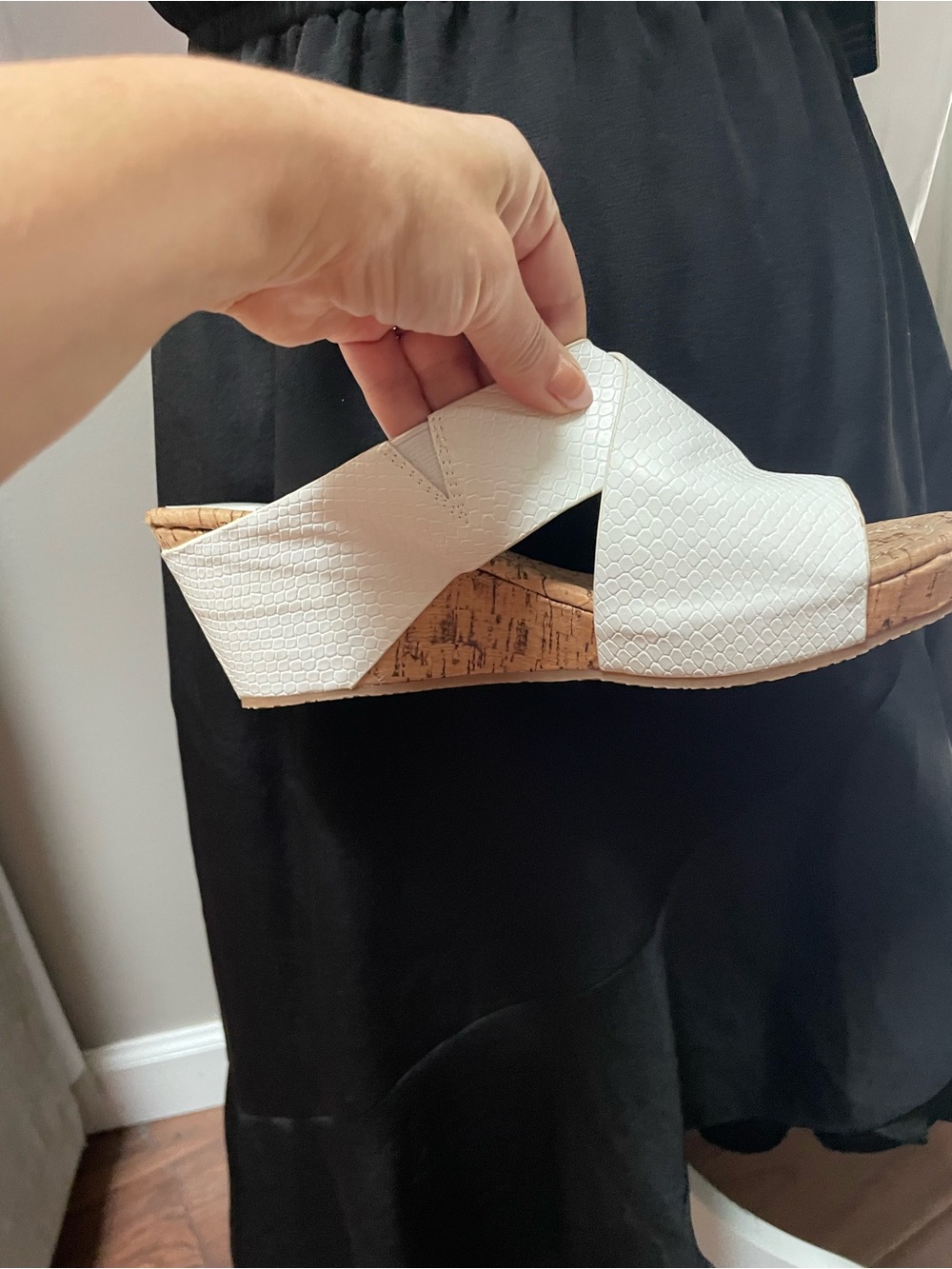 Donald J. Pliner White Cork Slide Sandals - Picture 7 of 9